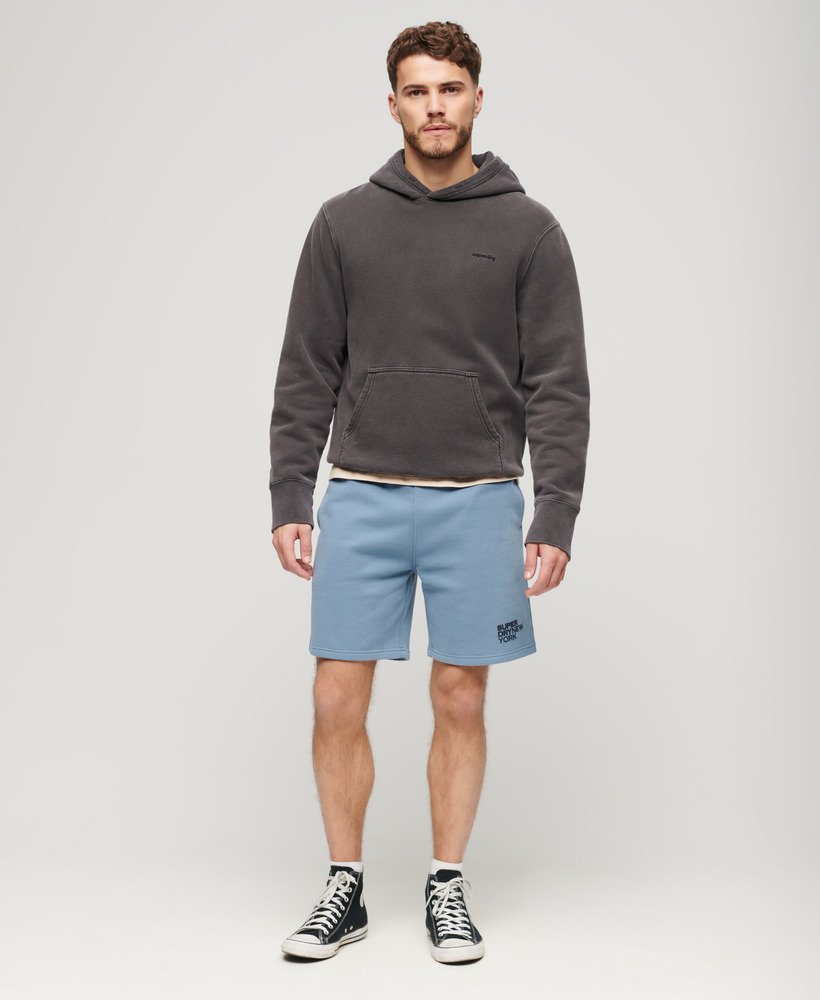 Men's - Luxury Sport Loose Shorts in Washed Denim Blue | Superdry UK