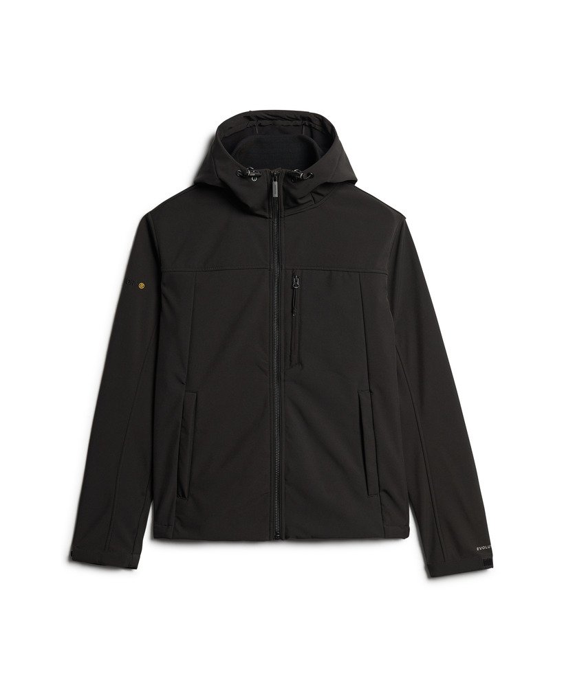 Men's - Hooded Soft Shell Trekker Jacket in Black | Superdry UK