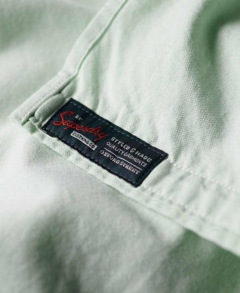Men's - Oxford Short Sleeve Shirt in Light Green | Superdry UK