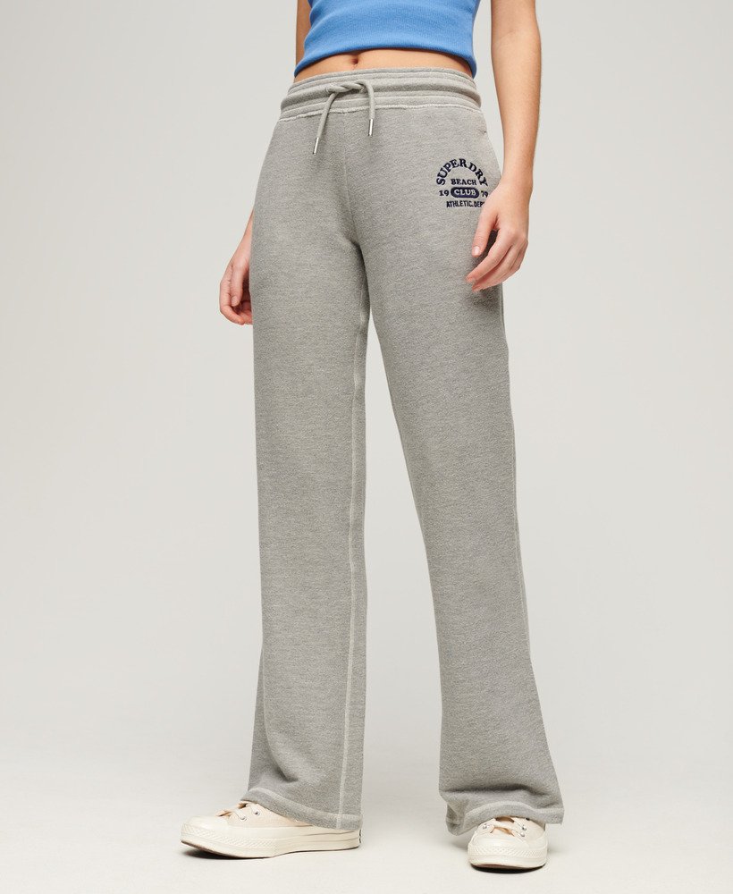 Women's Athletic Essentials Low Rise Flare Joggers in Grey Marl