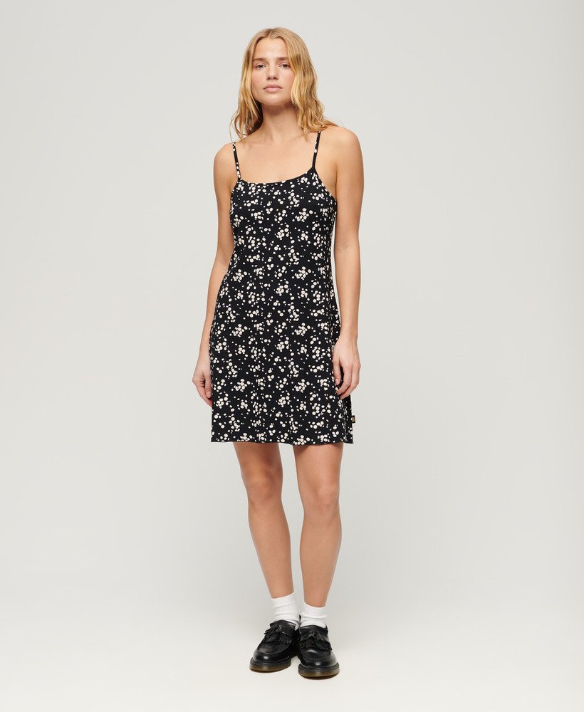 Superdry UK Printed Cami Jersey Mini Dress - Womens Womens Campaign-9