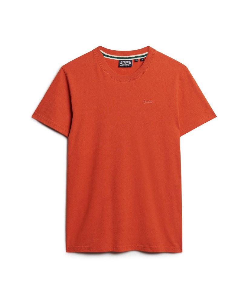 Mens - Organic Cotton Essential Small Logo T-Shirt in Denim Co Rust ...