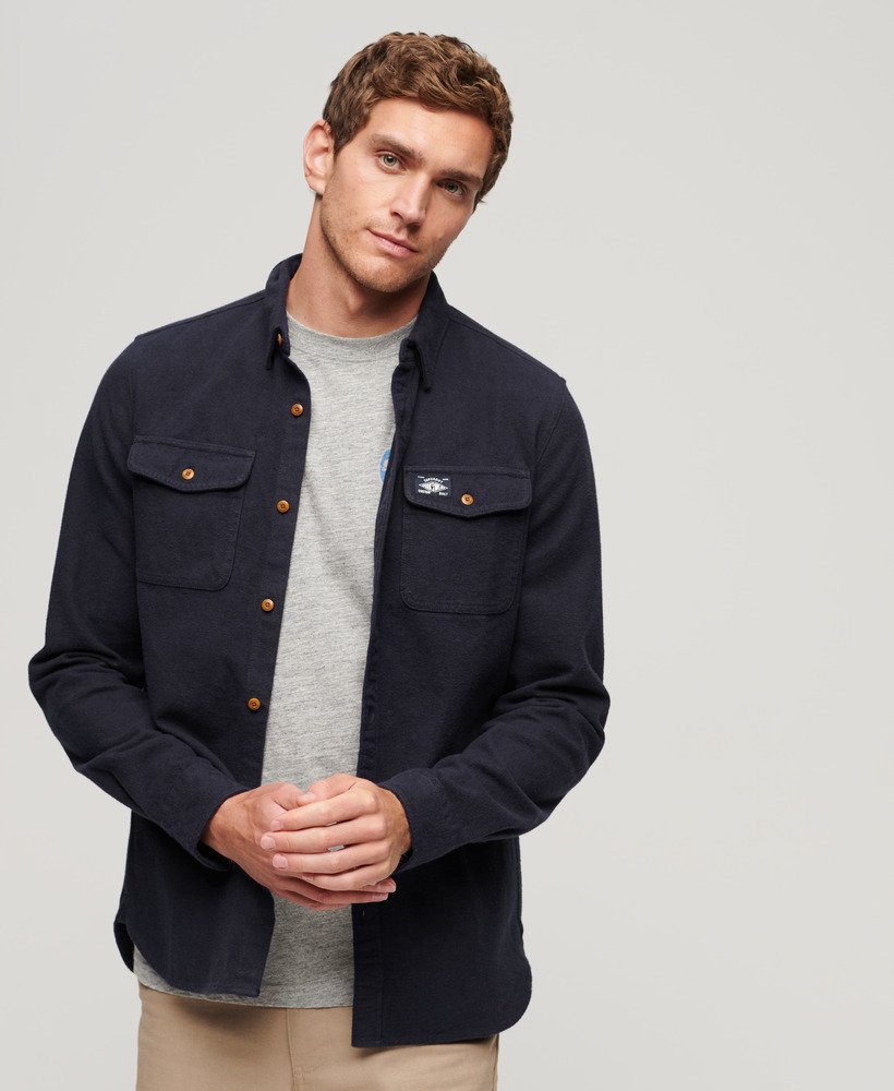 Men's - Trailsman Relaxed Fit Overshirt in Deep Navy | Superdry UK