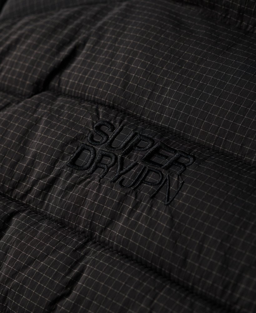 Men's - Hooded Storm Hybrid Padded Jacket in Black | Superdry UK
