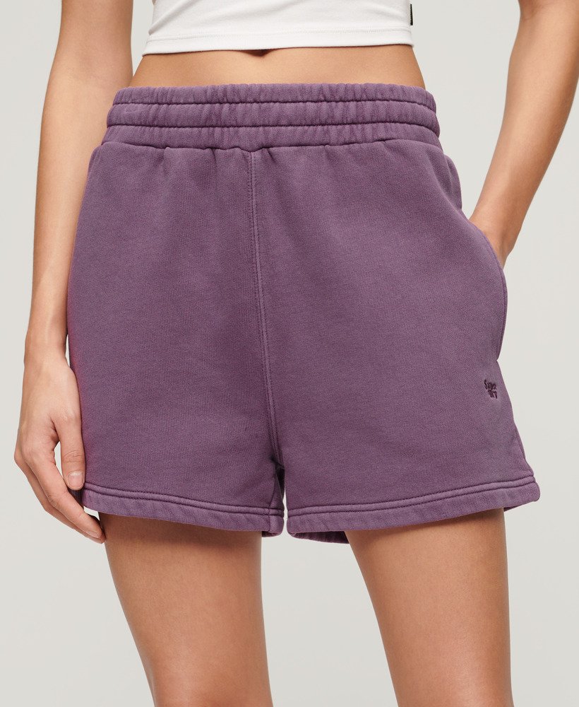 Superdry Women's Vintage Wash Sweat Shorts Purple / Grape Jam Purple - Size: 16