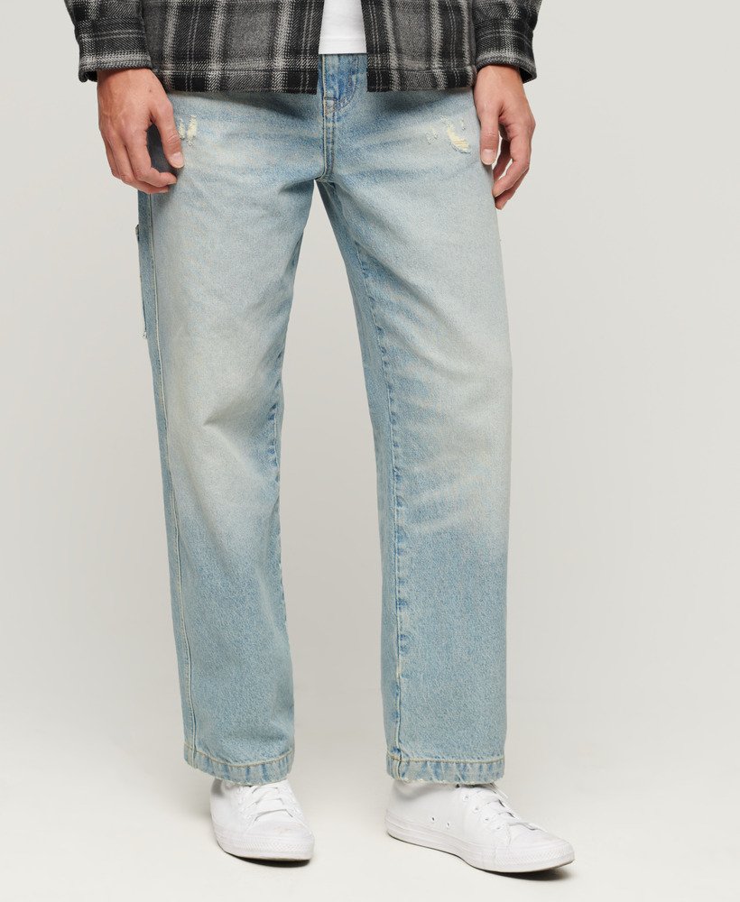 Mens - Organic Cotton Carpenter Jeans in Beechwood Light Vintage ...