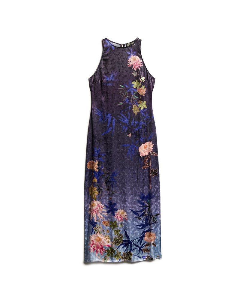 Superdry Printed Satin Maxi Dress - Women's Womens Dresses