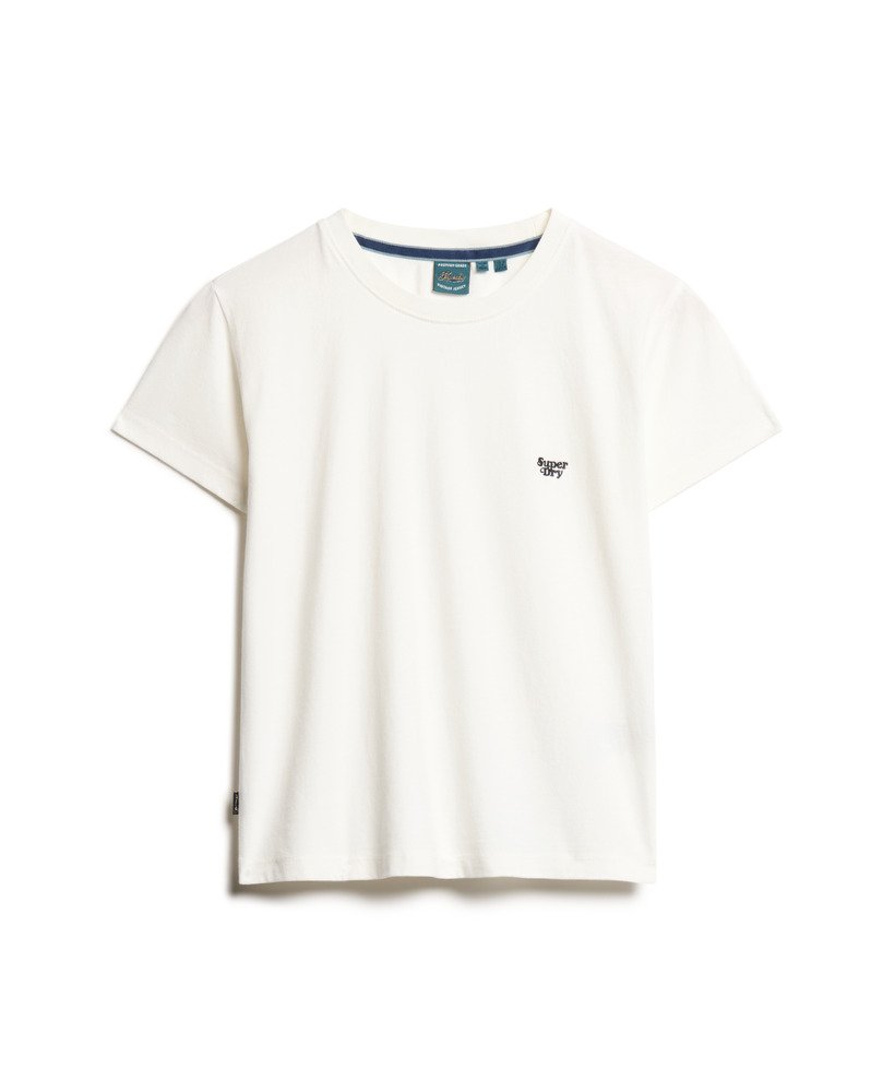 Womens - Essential Logo 90s T-Shirt in Off White | Superdry UK