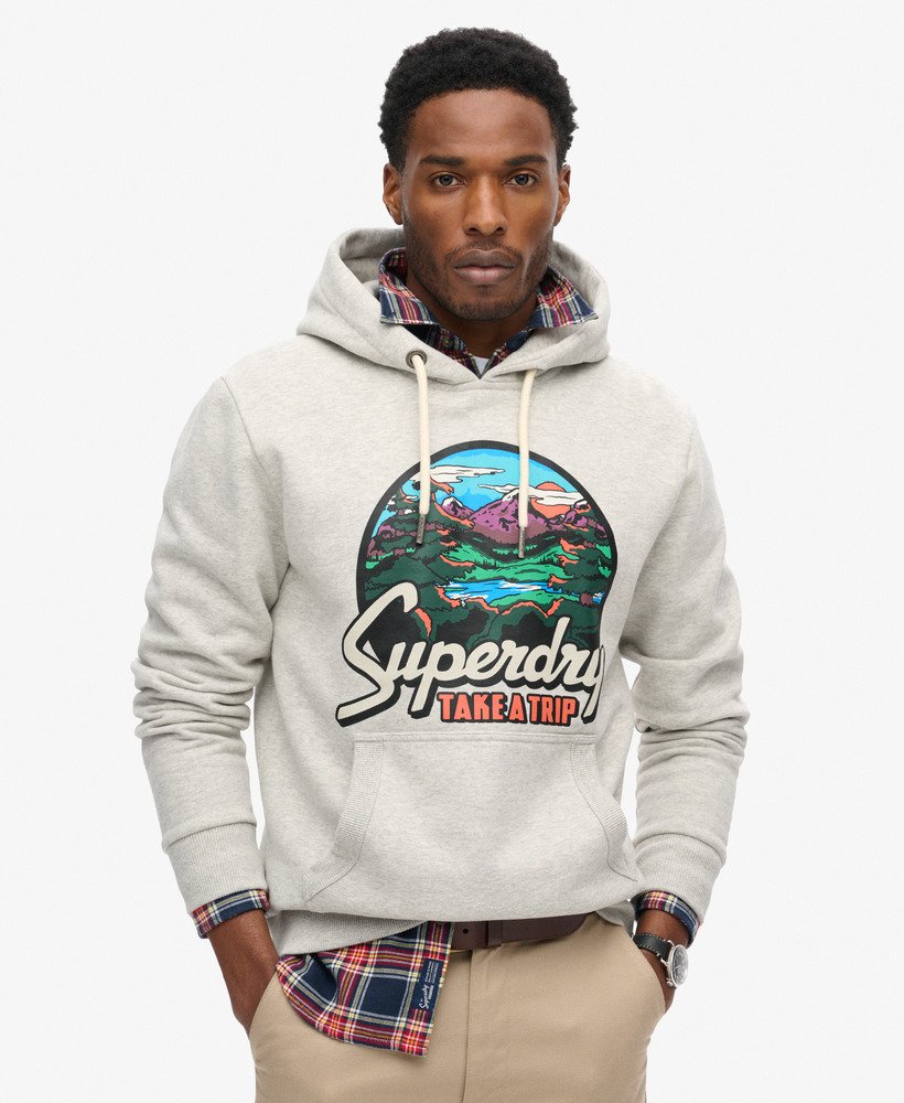 Grey graphic hoodie online