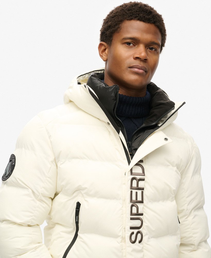 Superdry white puffer coat online