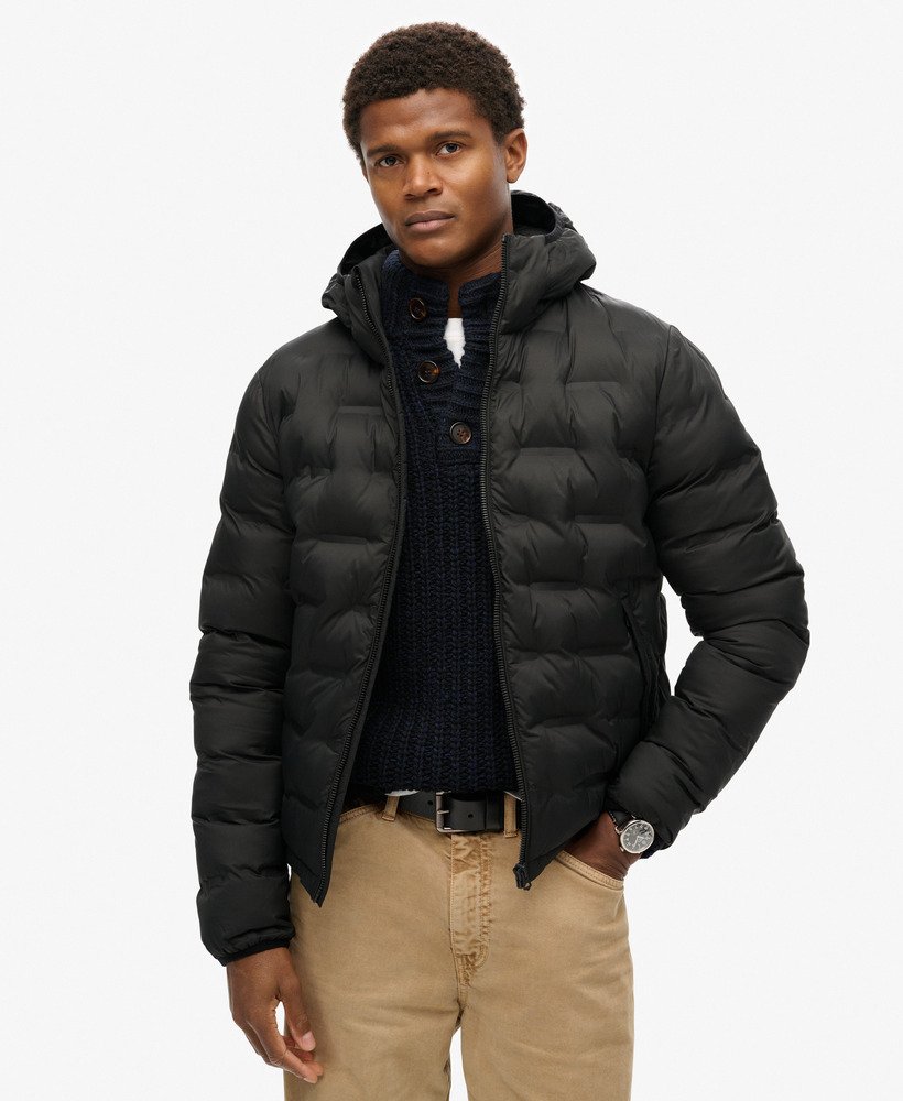 Superdry quilted hooded puffer jacket on sale