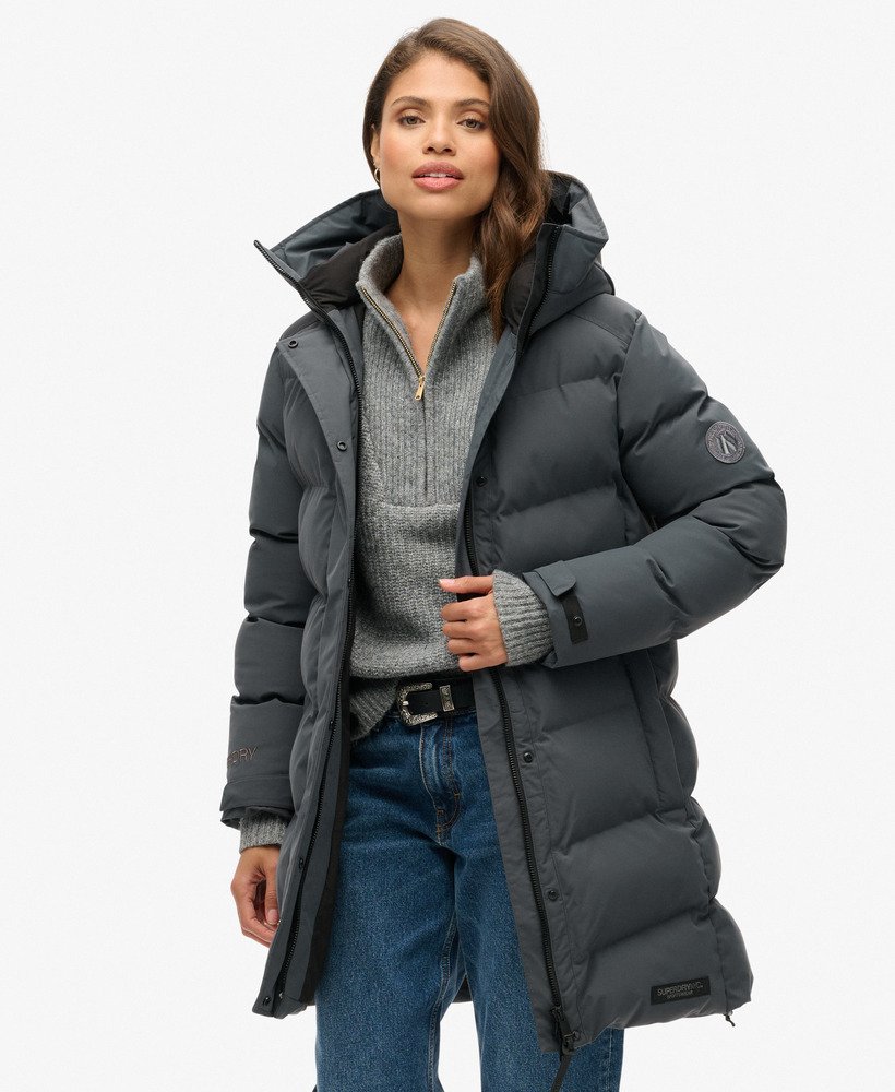 Womens City Mid Length Padded Jacket in Ebony Superdry UK