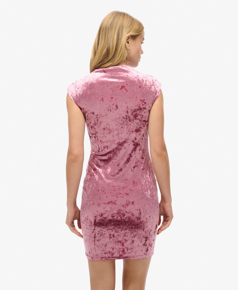 Pink velvet bodycon dress online