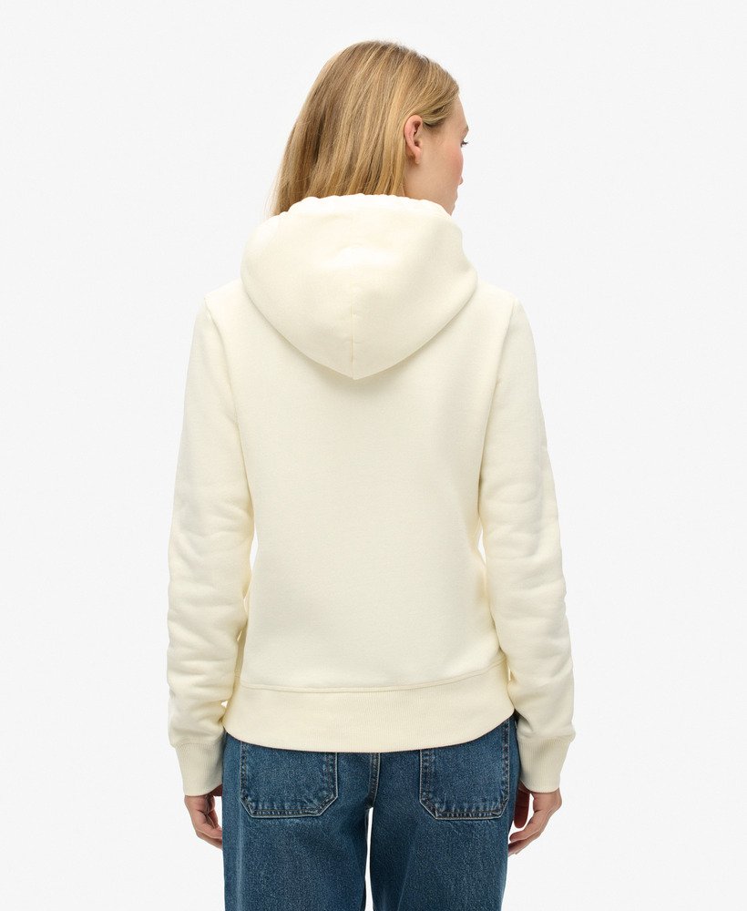 Womens Essential Logo Hoodie in Off White Superdry UK