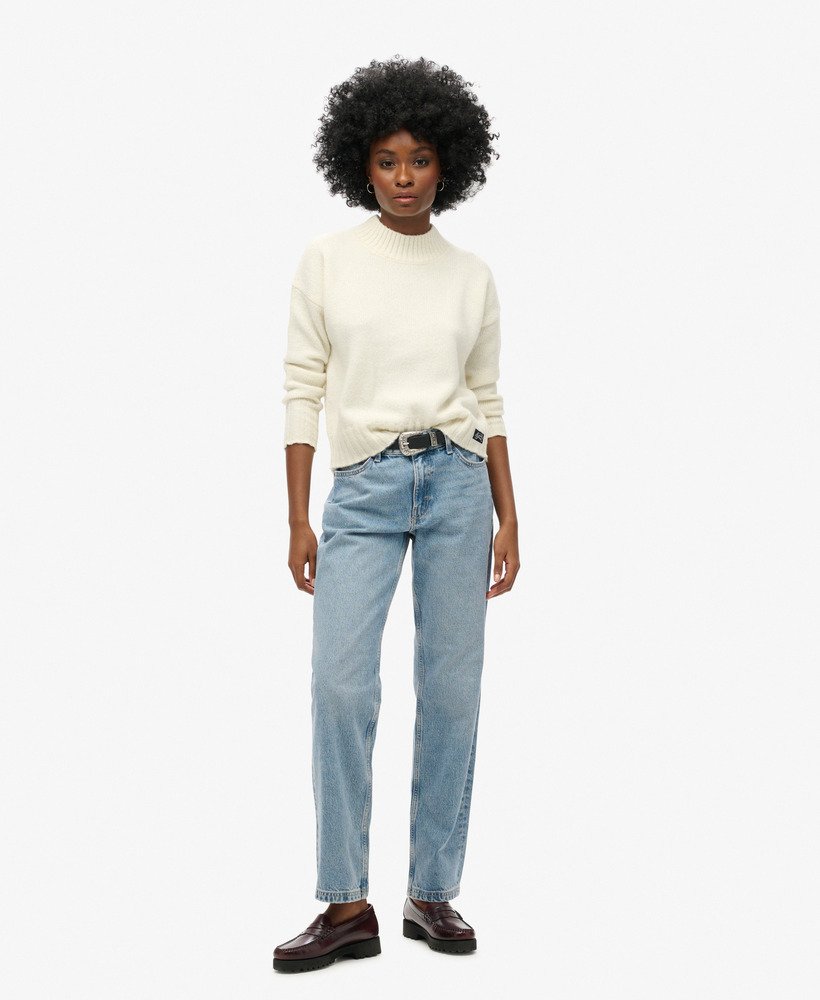 Mid rise straight leg jeans hotsell