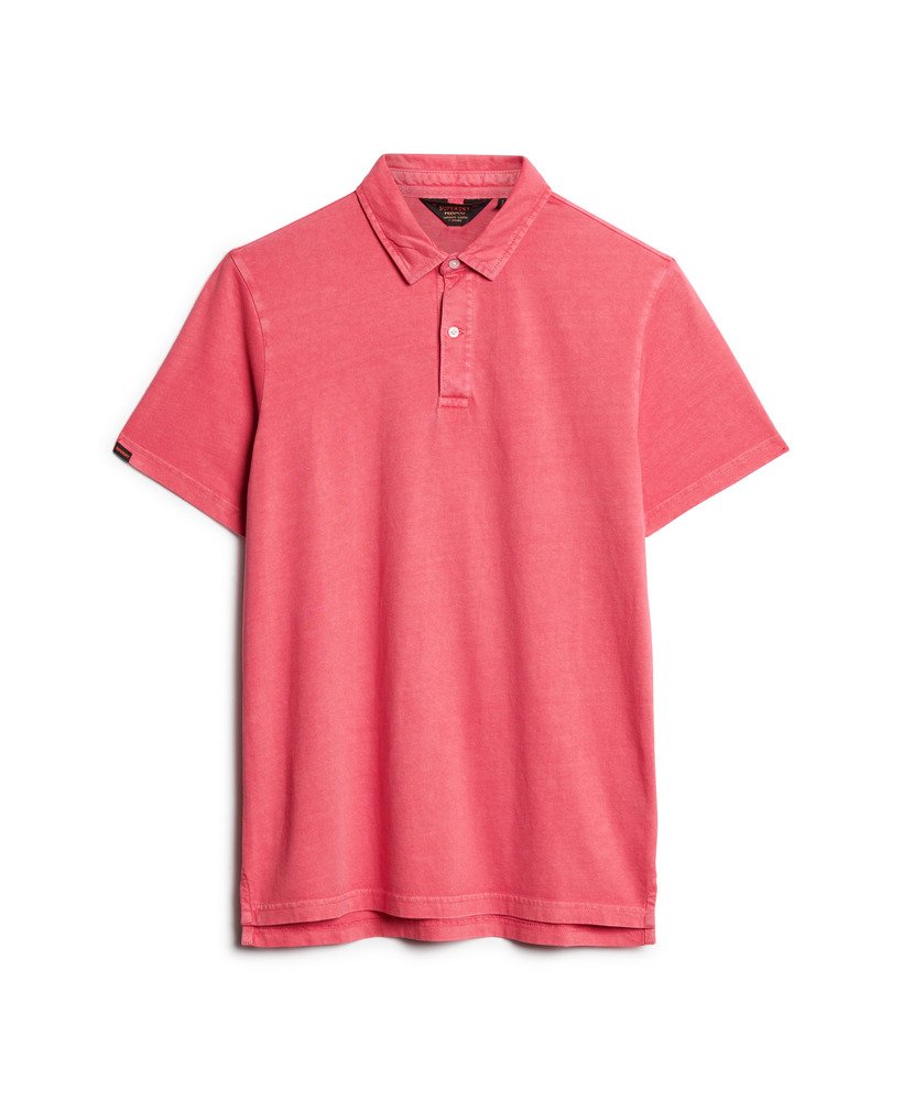 Mens - Jersey Polo Shirt in Teaberry Red | Superdry UK