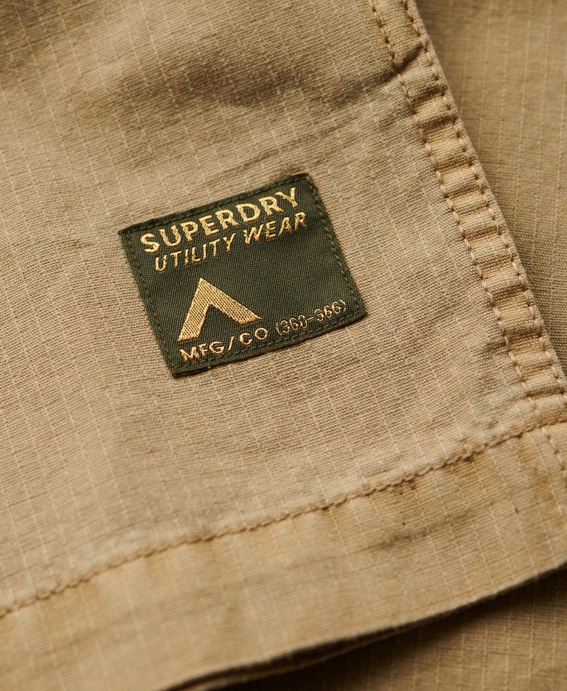 Men's - Military Long Sleeve Shirt in Canyon Sand Brown | Superdry UK