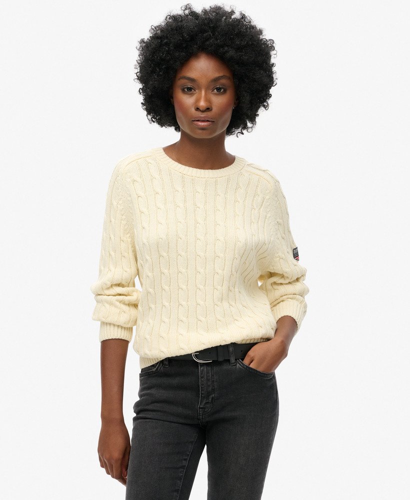 Cable knit jumper womens hotsell