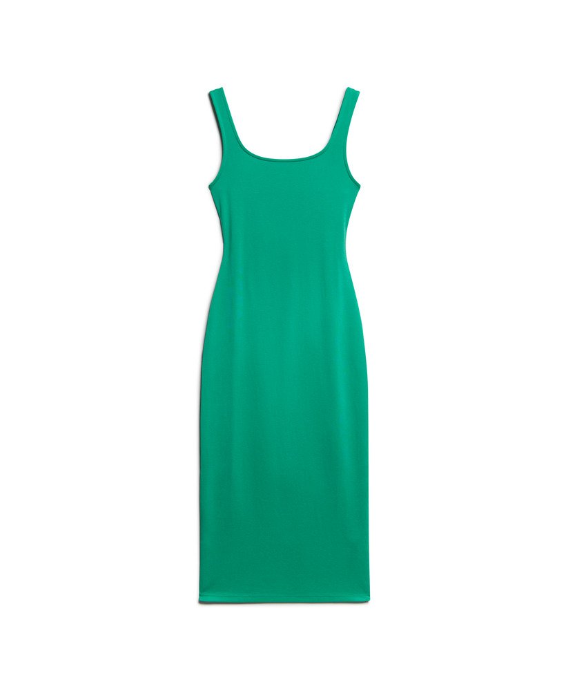 Womens - Square Neck Jersey Midi Dress in Greenlake | Superdry UK