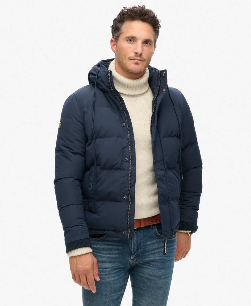 Hooded short puffer jacket sale