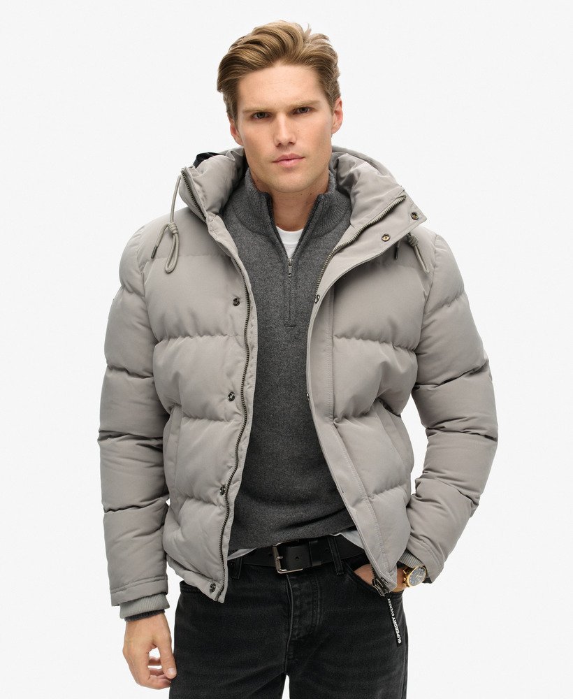 Mens grey superdry jacket best sale