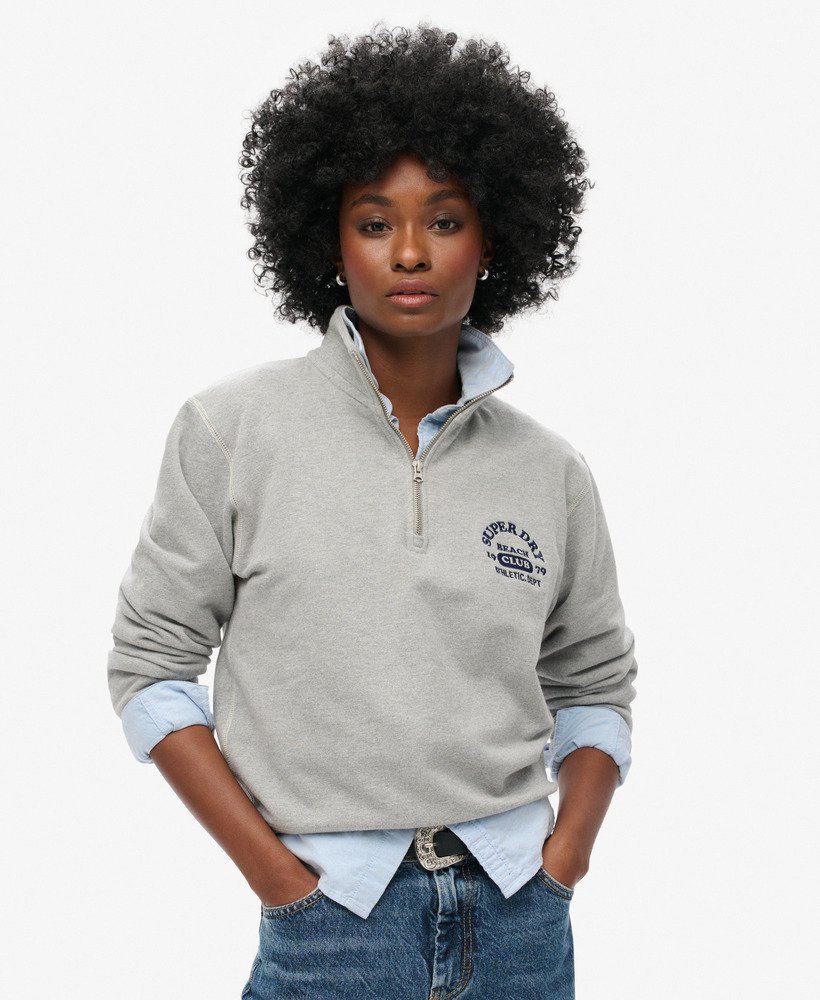 Superdry Athletic Essentials Half Zip Sweatshirt Women s Womens Hoodies and sweatshirts