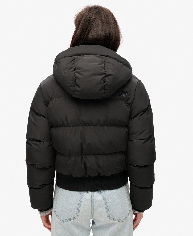 Superdry sports puffer jacket black on sale