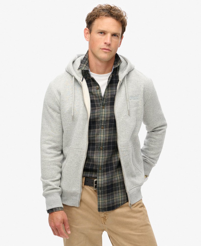 Grey marl zip hoodie on sale