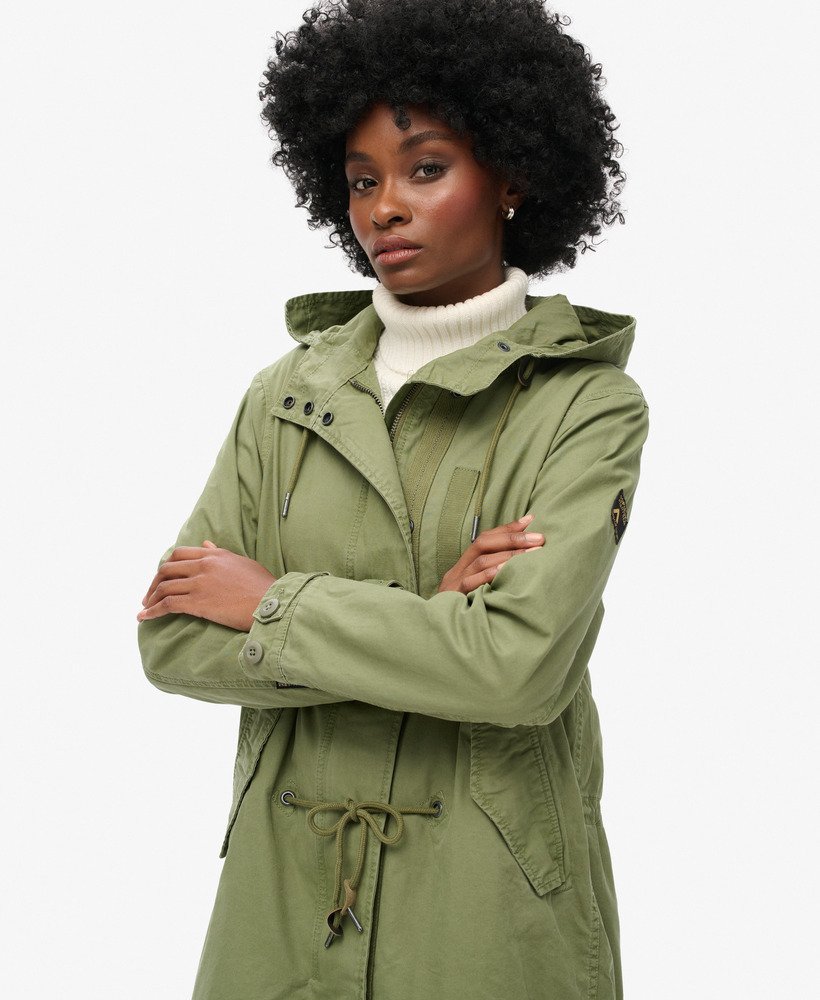 Green ladies parka best sale