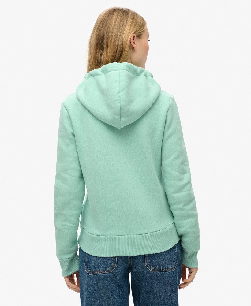 Womens Neon Vintage Logo Hoodie in Minted Green Marl Superdry UK