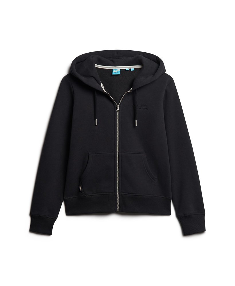 Plain black zip up jacket online