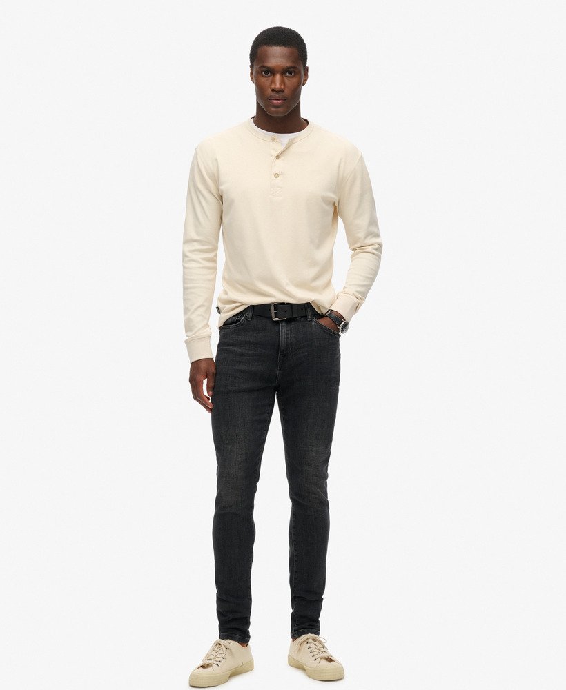 Jean skinny noir délavé homme best sale