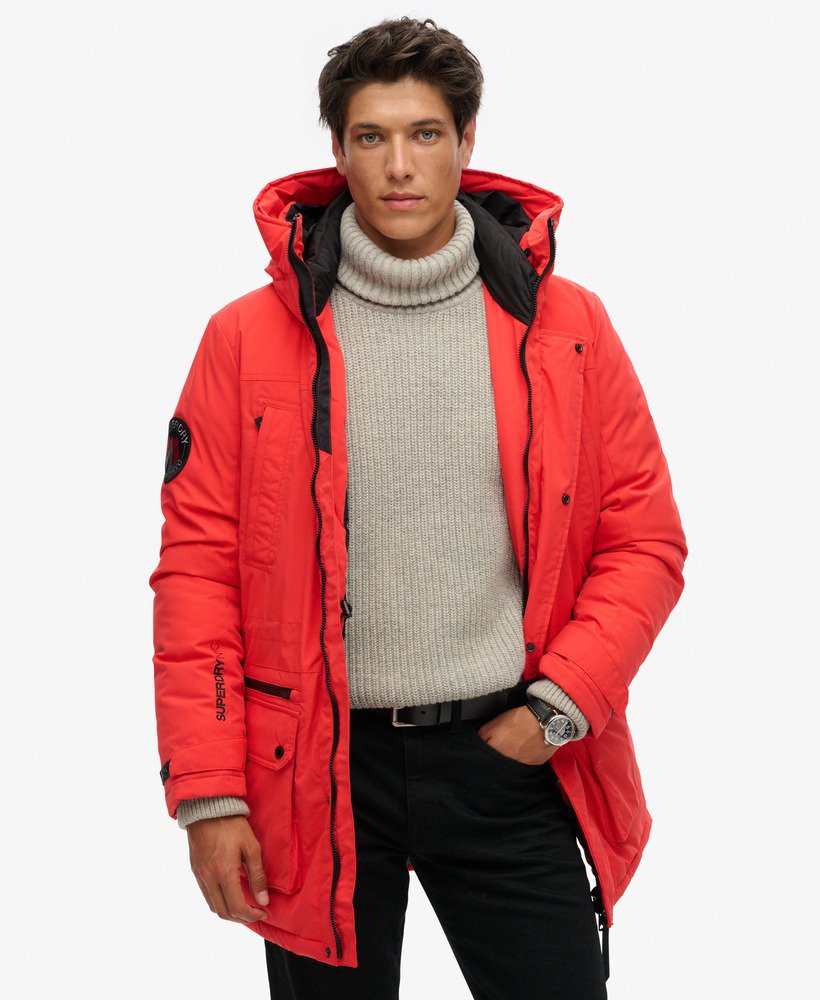 Parka rouge homme sale