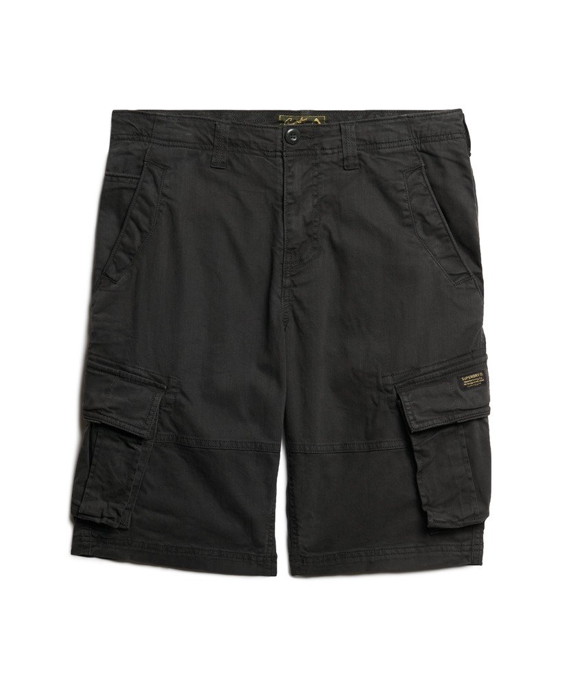 Men s Core Cargo Short in Washed Black Superdry UK