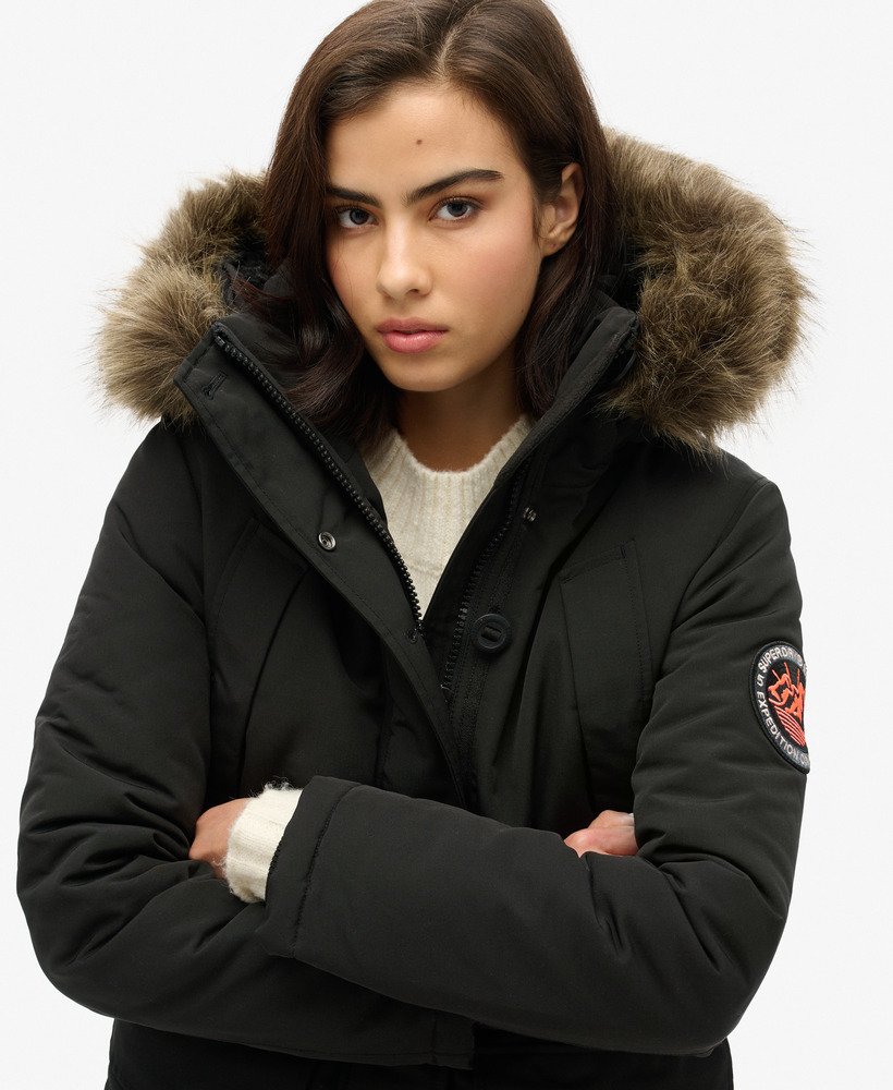 Real fur hooded parka womens on sale