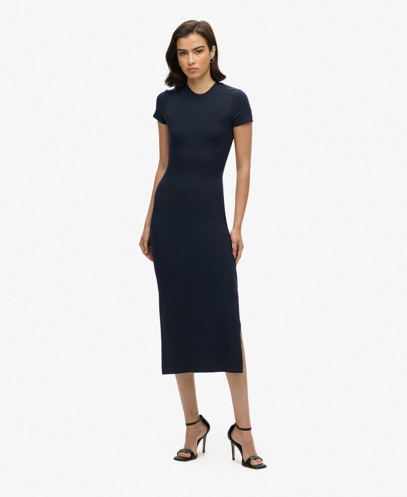 Womens Midi T Shirt Dress in Eclipse Navy Superdry UK