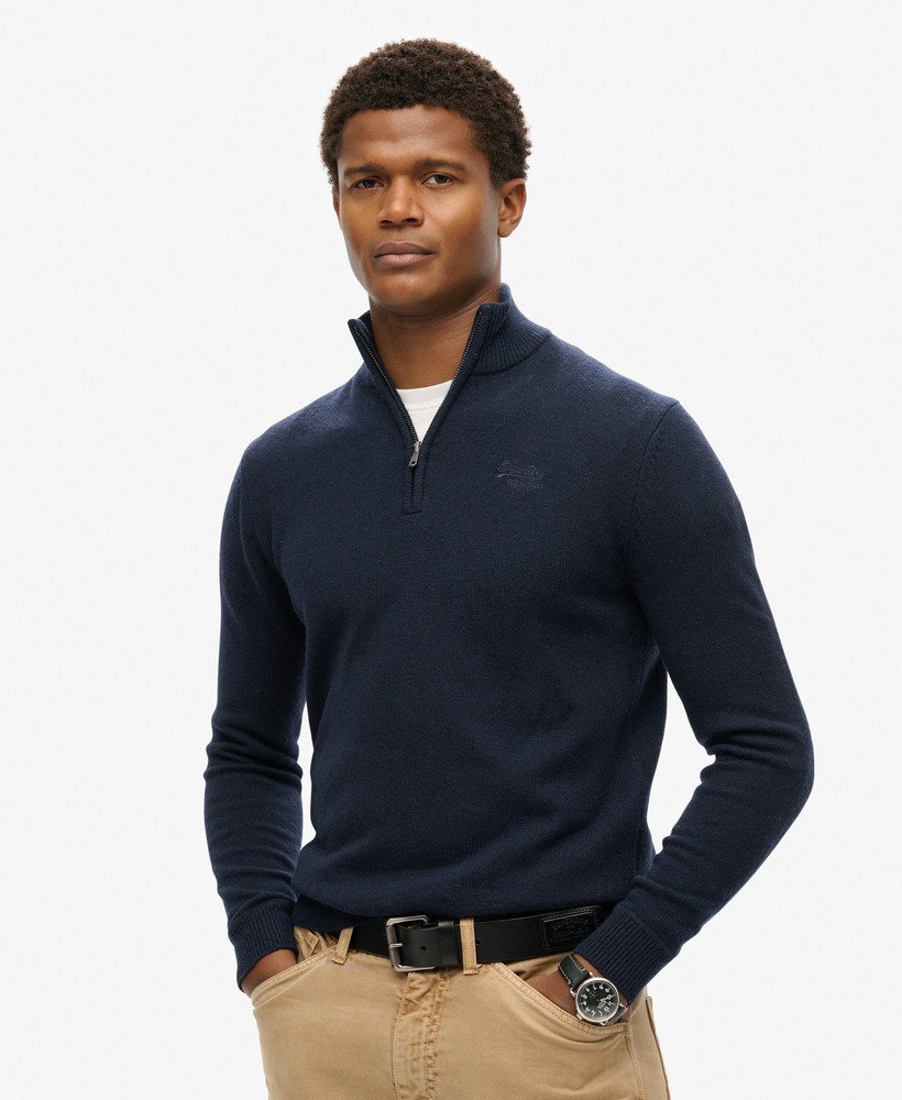 Navy blue jumper mens best sale