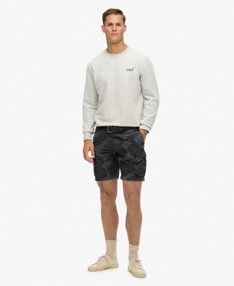 Men s Parachute Light Shorts in Telo Black Camo Superdry UK