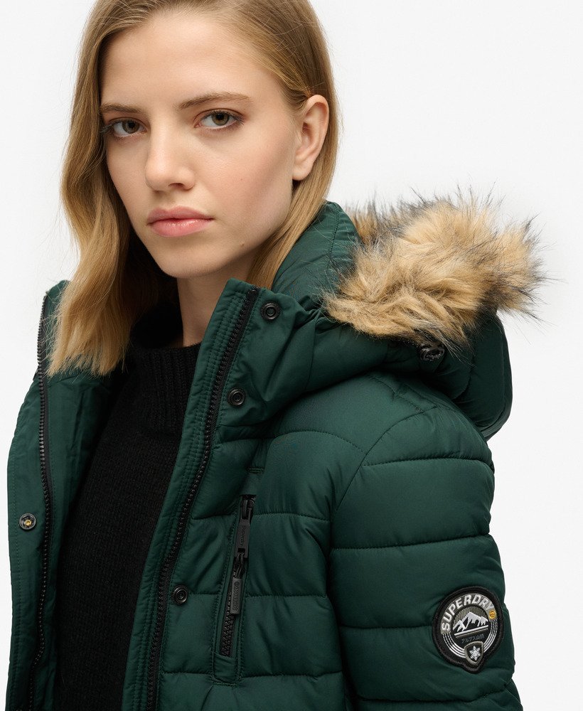 Ladies green puffer jacket hotsell