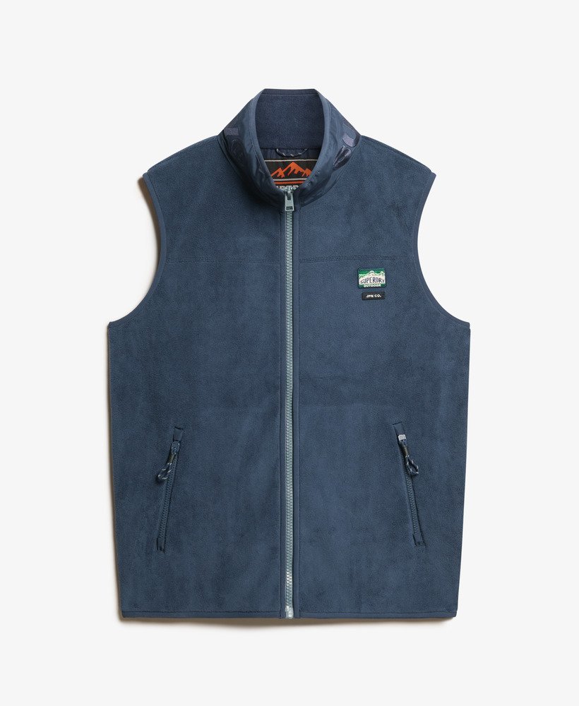 Men s Active Fleece Gilet in Lauren Navy Superdry UK