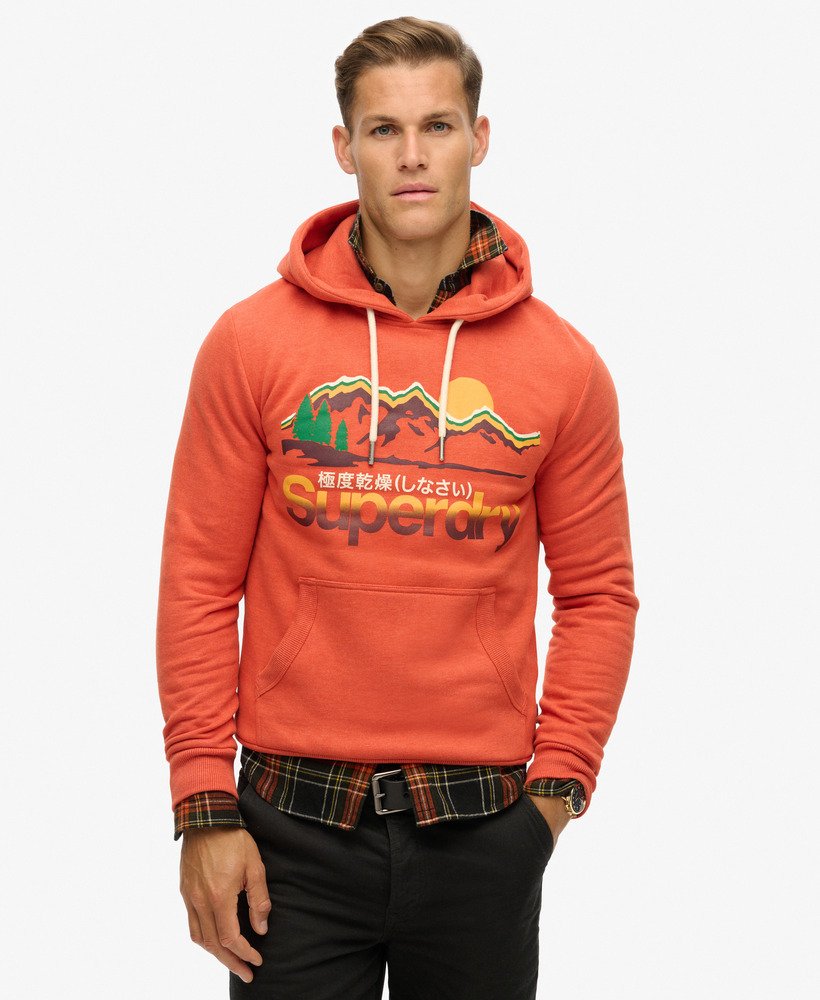 Graphic orange hoodie hotsell