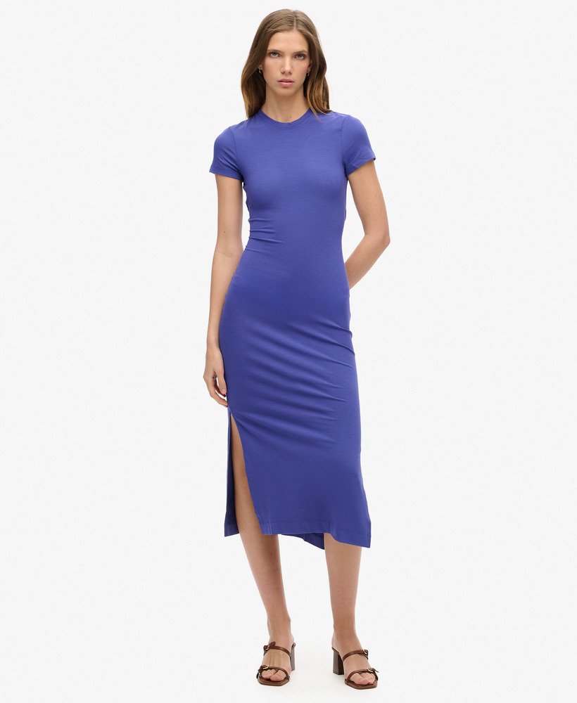 Long blue t shirt dress on sale