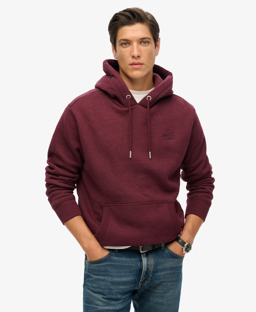 Sweat a capuche a logo Essential Bordeaux Piste Chine pour Homme Superdry FR