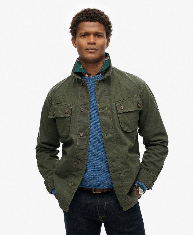 Homme Veste surchemise militaire Vert Olive Surplus Superdry BE FR