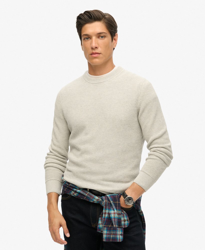 Crew neck knitted jumper hotsell