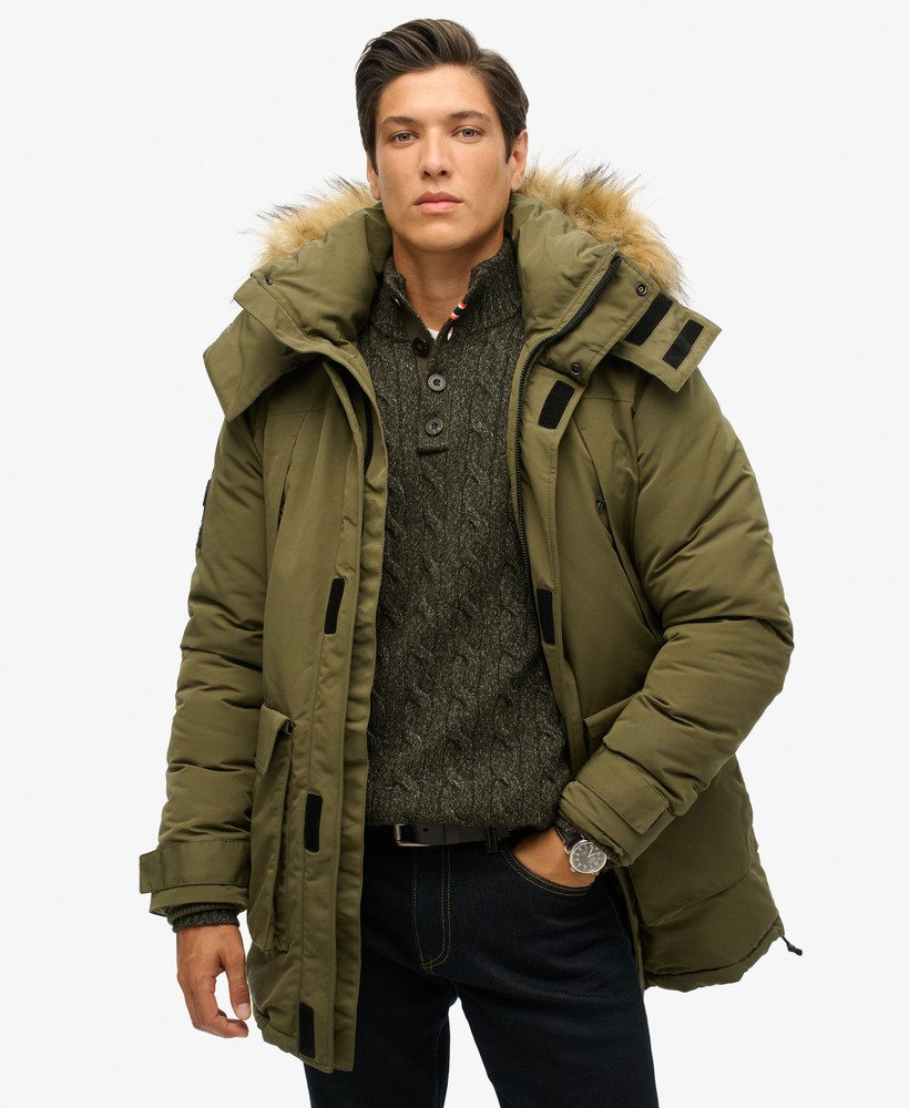 Men s XPD Everest Parka in Washed Khaki Superdry CA EN