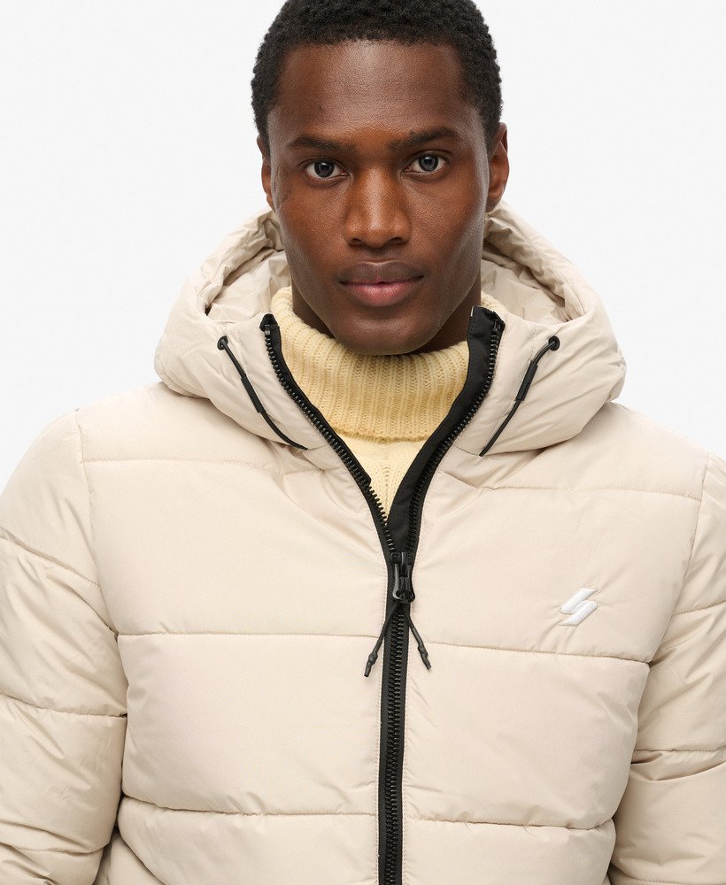 Cream puffer jacket men hotsell