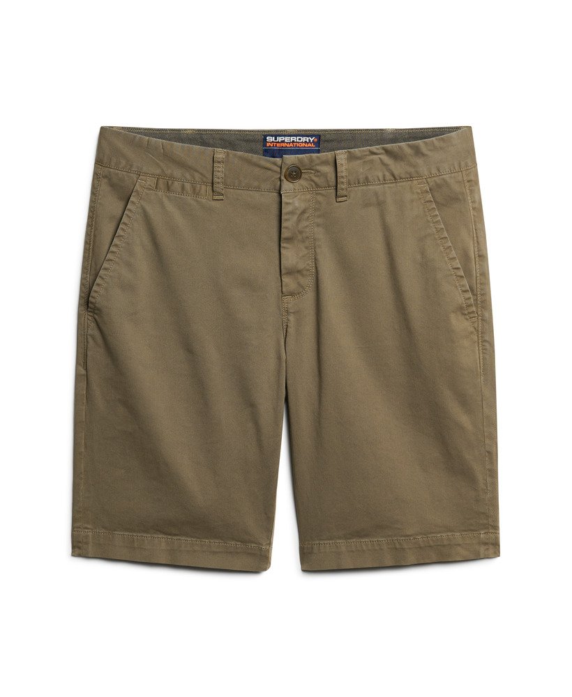 Men s Vintage Chino Shorts in Dusty Olive Green Superdry UK