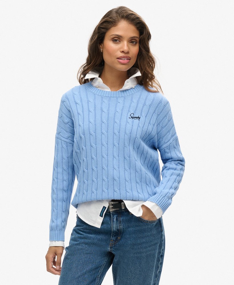 Superdry blue sweater on sale