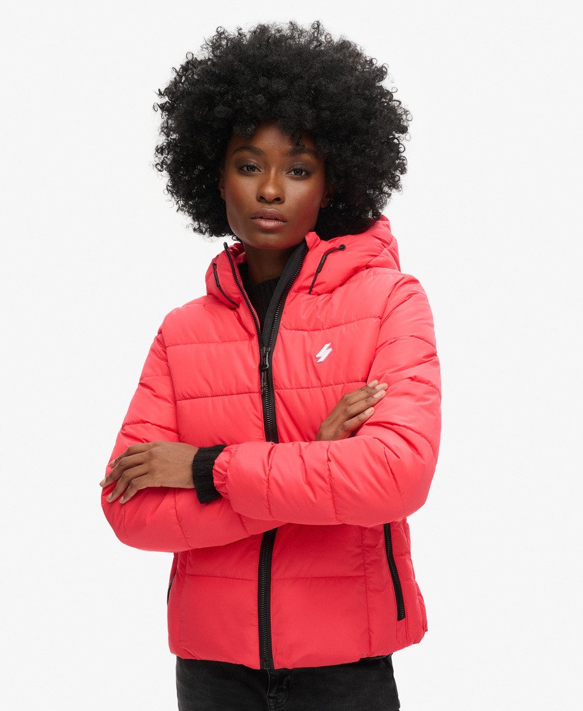 Pink puffer jacket women hotsell